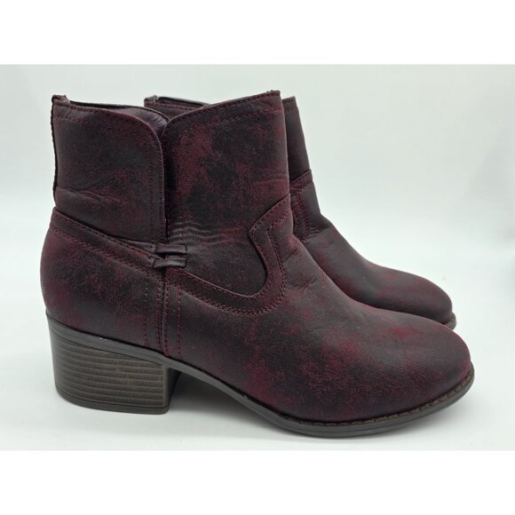 True Craft Women's Boots Size 8.5 M Red Burgundy TC Java Bootie Shoes - Picture 1 of 14